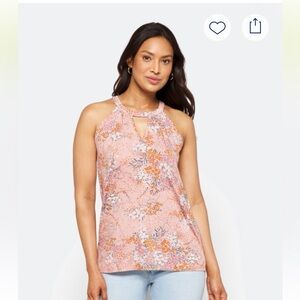 MARKET & SPRUCE
Kaya Keyhole Halter Knit Top Size Large